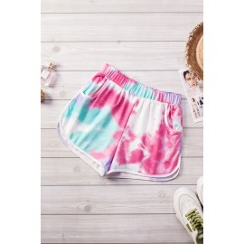 Pink Tie-dye Terry Shorts Pink Tie-dye Terry Shorts